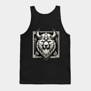 Vintage Bear Berserker Norse Mythology Viking Warrior Tank Top